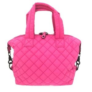 Vibrant Pink Quilted Tote Bag
